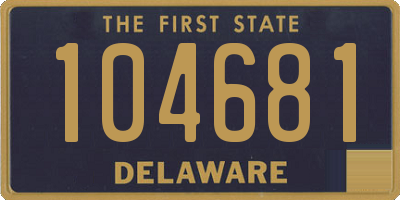 DE license plate 104681