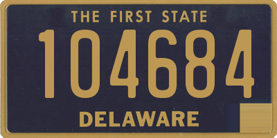 DE license plate 104684