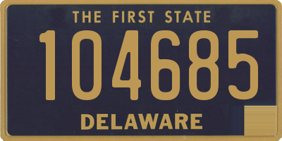 DE license plate 104685