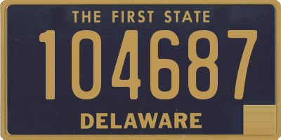 DE license plate 104687
