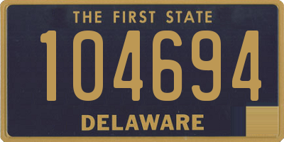 DE license plate 104694