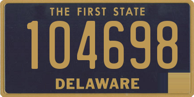 DE license plate 104698