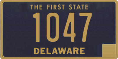 DE license plate 1047