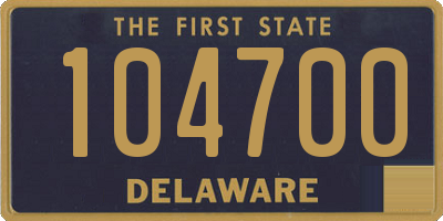 DE license plate 104700