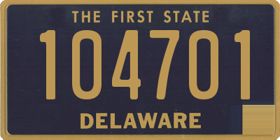 DE license plate 104701