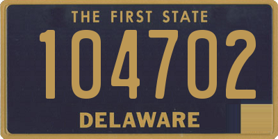 DE license plate 104702