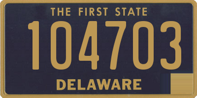 DE license plate 104703