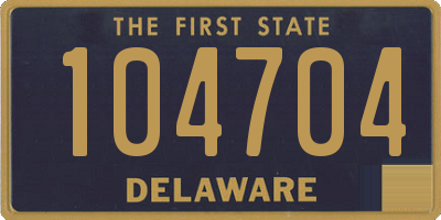 DE license plate 104704