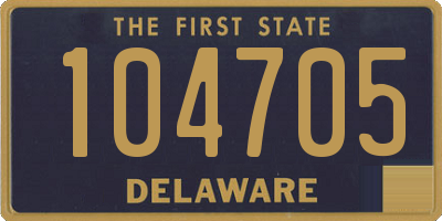 DE license plate 104705