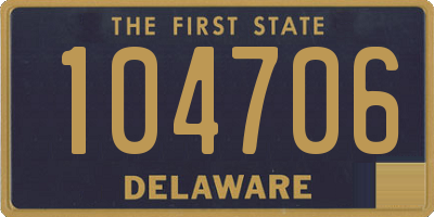 DE license plate 104706