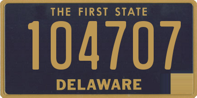 DE license plate 104707