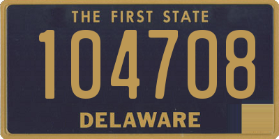 DE license plate 104708