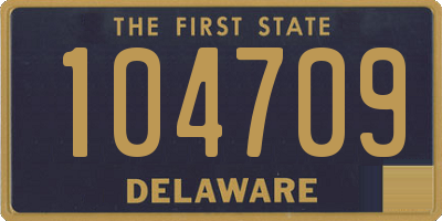 DE license plate 104709