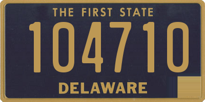 DE license plate 104710