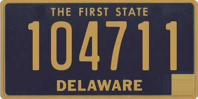 DE license plate 104711