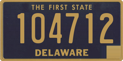 DE license plate 104712