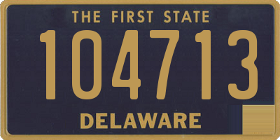 DE license plate 104713