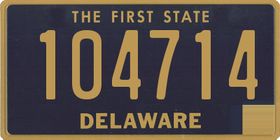 DE license plate 104714