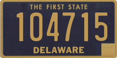 DE license plate 104715