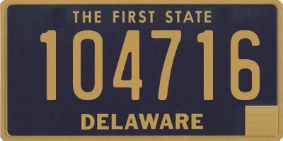 DE license plate 104716