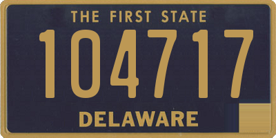 DE license plate 104717