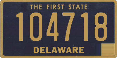 DE license plate 104718