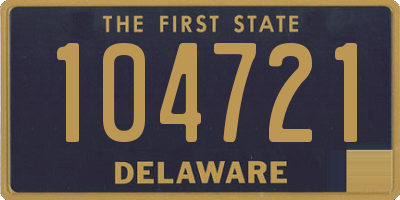 DE license plate 104721