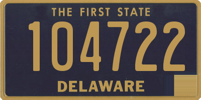 DE license plate 104722