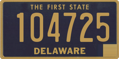 DE license plate 104725