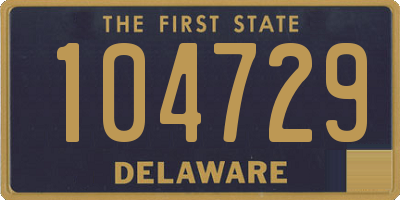 DE license plate 104729