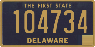 DE license plate 104734