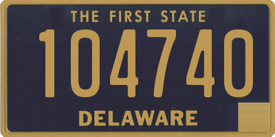 DE license plate 104740