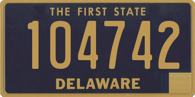 DE license plate 104742