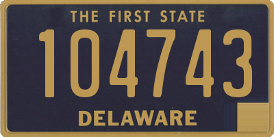 DE license plate 104743