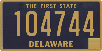 DE license plate 104744