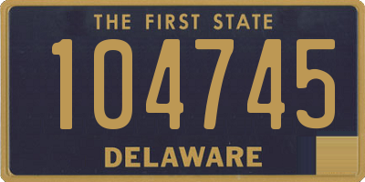 DE license plate 104745