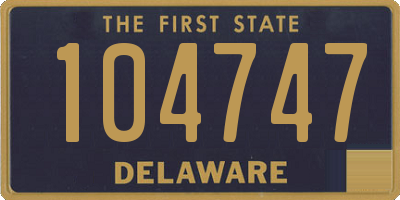 DE license plate 104747