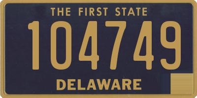 DE license plate 104749