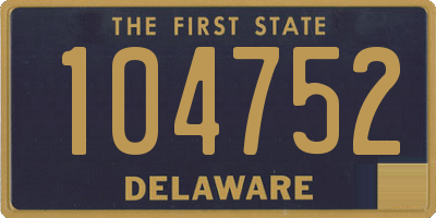 DE license plate 104752