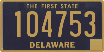 DE license plate 104753