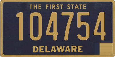 DE license plate 104754