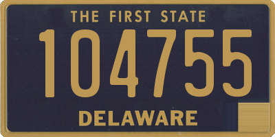 DE license plate 104755