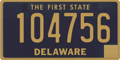 DE license plate 104756