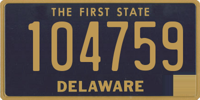 DE license plate 104759