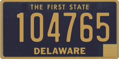 DE license plate 104765
