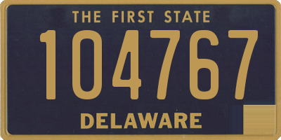 DE license plate 104767