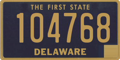 DE license plate 104768