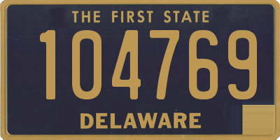 DE license plate 104769