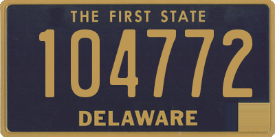 DE license plate 104772