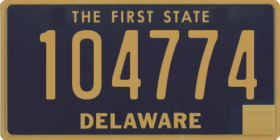 DE license plate 104774